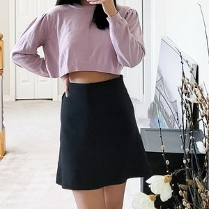 Chloe black silk blend skirt